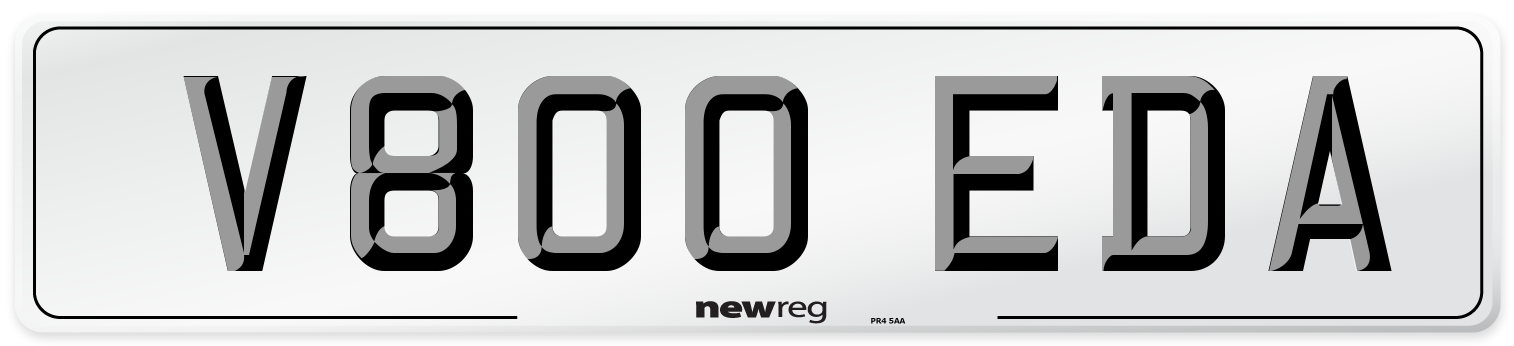 V800 EDA Number Plate from New Reg
